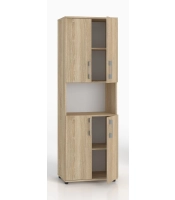 Regał biurowy na ksiażki i segragatoryG 60 4d dąb sonoma